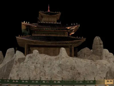 Chinese ancient house  3D model 22