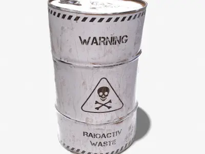 Damaged Crude Oil Barrel PBR Low-poly 3D model