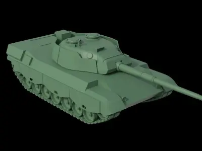 Leopard1A5 MBT but its Low poly  3D model