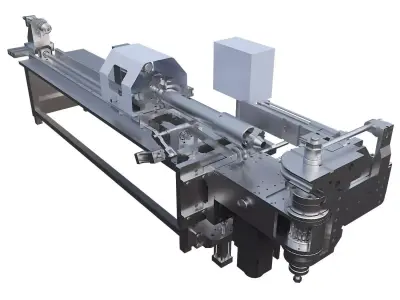 Steel pipe bending machine 3D model
