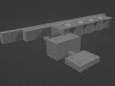 Skyport One International Airport Low-poly 3D model