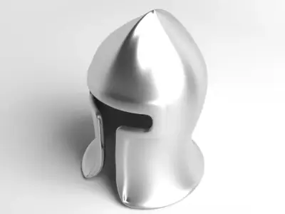 Medieval Helmet - Barbute 3D model