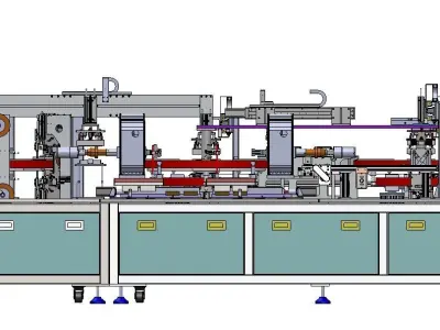 Lithium battery welding glue machine 3D model