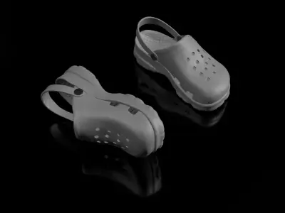 Clogs Sandal White 3D model