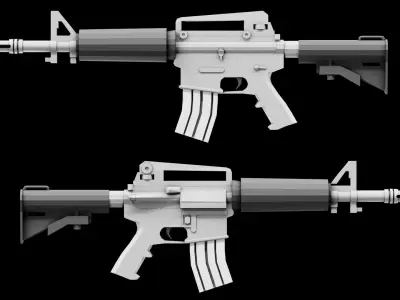 Low Poly Firearms Pack Free low-poly 3D model