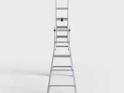 ALUMINIUM TELESCOPIC LADDER Low-poly 3D model
