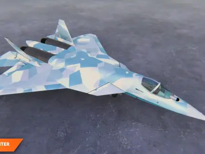 Jet fighter - military vehicle 3D model