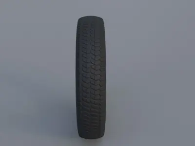 Tire Wheel Low-poly 3D model
