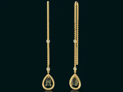 Women  pear  shaped earrings  3D print model
