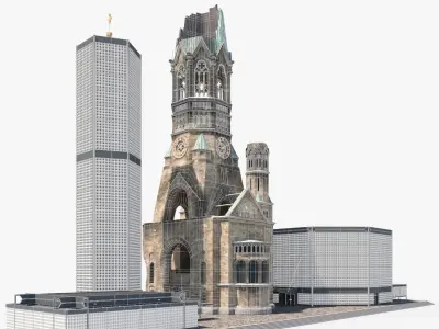 Kaiser Wilhelm Memorial Church Berlin Germany 3D model
