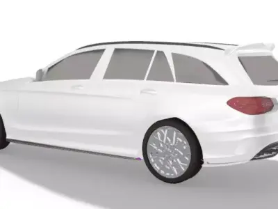 The disassembled version of the Benz C300 3D print model