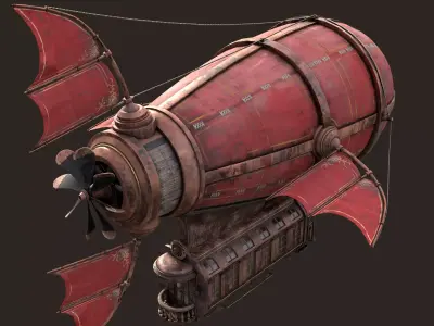 Airship Scarlet Sails 3D model