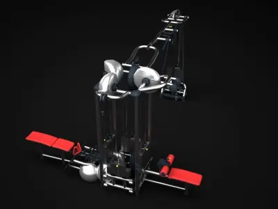 Multistation Fitness Cable Machine 3D model get