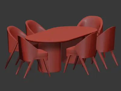 Dining Set 60 3D model