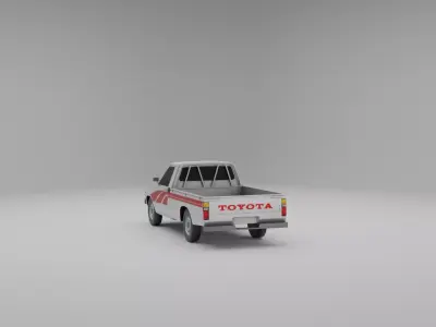 Toyota Hilux 1979 Low-poly 3D model
