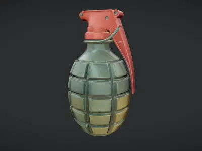 military hand grenade 3D model purchase