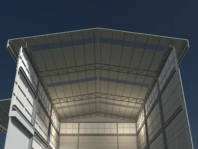Warehouse in section cut 24i17 3D model