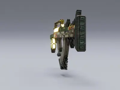 Weapon GROZA Low-poly 3D model