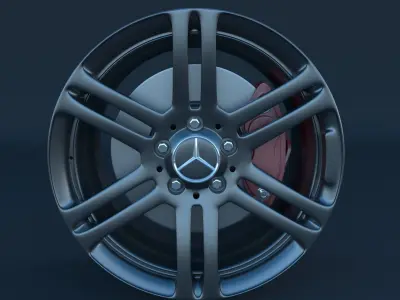 Mercedes Benz Rim and Brake 3D model