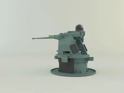 military gun tower 3D model