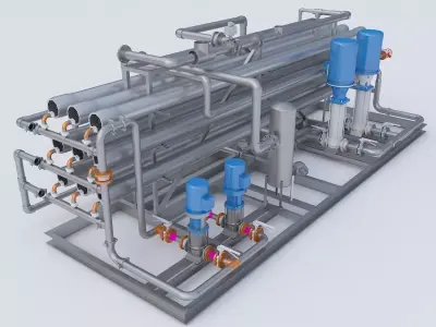 Reverse Osmosis System 3D model