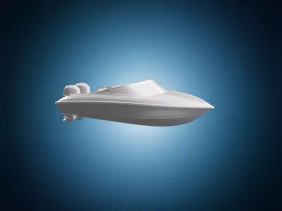 High-Speed Boat 3D Print Model 3D print model