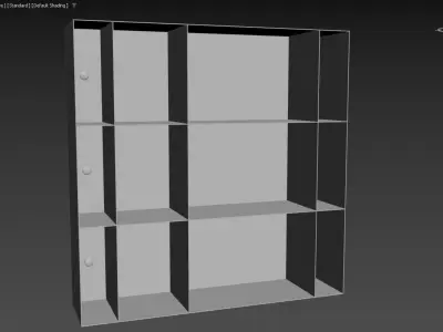 Furniture Shelving Units Floating Low-poly 3D model