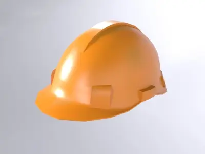 Worker Safety Helmet Set Low-poly 3D model