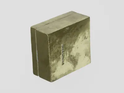 Brass Snuff Box Oriental photogrammetry scan PBR 4K textures Low-poly 3D model