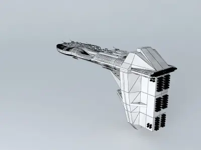 SD Polaris  Destroyer class Spaceship Free 3D model
