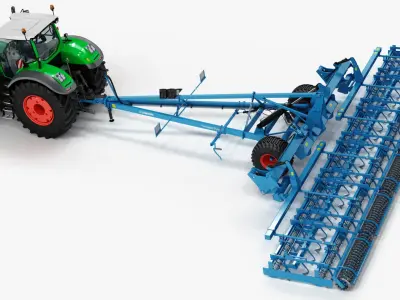  FENDT 1050 Vario Tractor and Lemken System-Kompaktor Gigant 