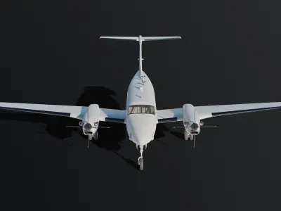 Airplane Beeccraft - RAW - Shadow R1 ISTAR Low-poly 3D model