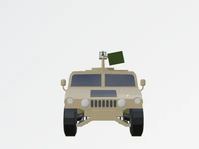 HUMVEE armoured low poly Low-poly 3D model