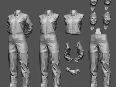 Female Pilot 3D print model