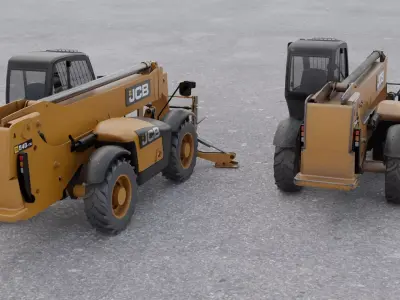 JCB Telehandler Low-poly 3D model