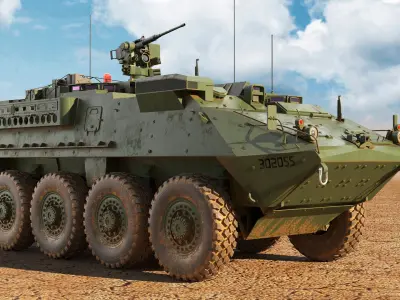 M1130 Stryker CV Slat Armour 3D model