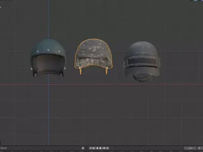 Helm Pack Pubg Low-poly 3D model