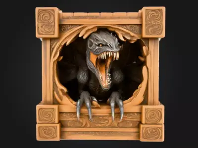 Ancient Beast Prison Low-poly 3D model