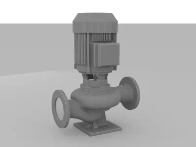 Inline Centrifugal Pump Lightweight Visual Model 3D model
