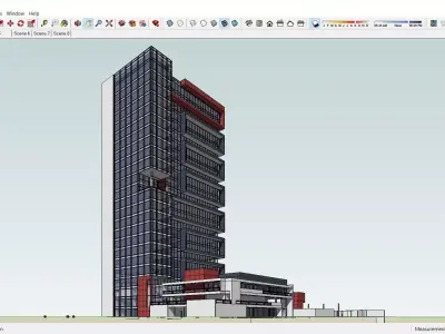 Sketchup Office building T4 3D model