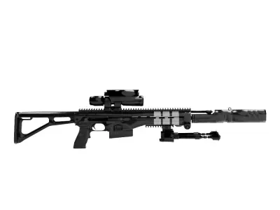 Modern Sci-fi Sniper Rifle 3D model