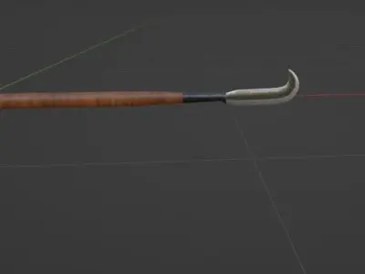 Medieval polearms part 1 - Billhook bardiche and halberd Free low-poly 3D model