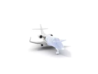 Modern Business Jet Model Pack with Elegant Design Low-poly 3D model