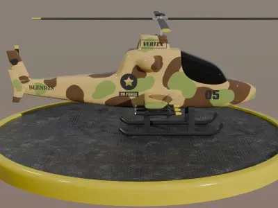 Military Helicopter 3D model
