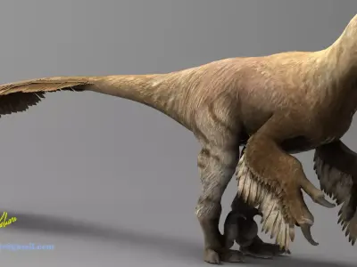 Raptor Low-poly 3D model purchase