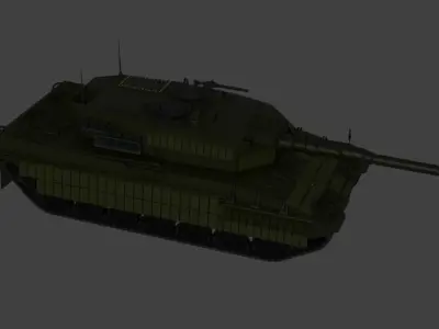 Leopard 2A4 with reactive armor 3D model