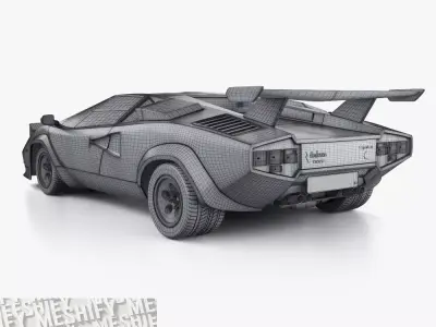 1985 Classic Wedge Supercar 3D model