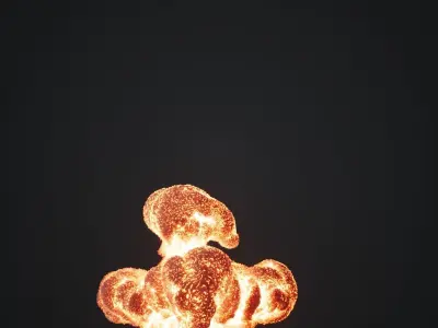 Animated Gasoline Explosion 7 3D model