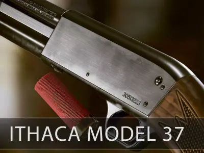 Ithaca Model 37 Low-poly 3D model