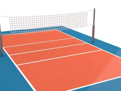 Volleyball Court 04 3D model